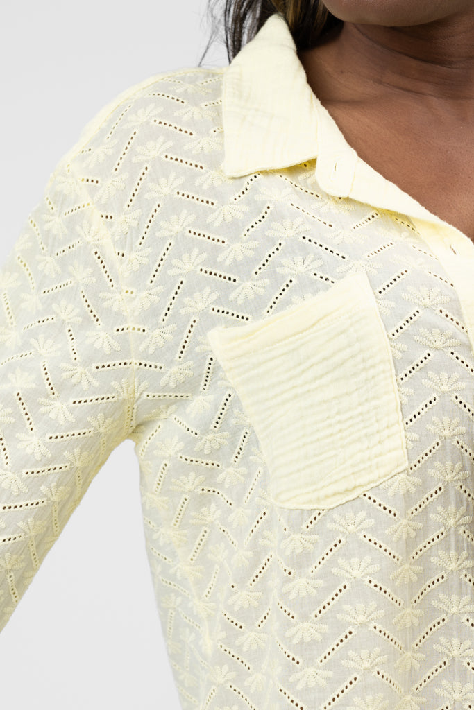 Lemonade Cotton Button Down Shirt