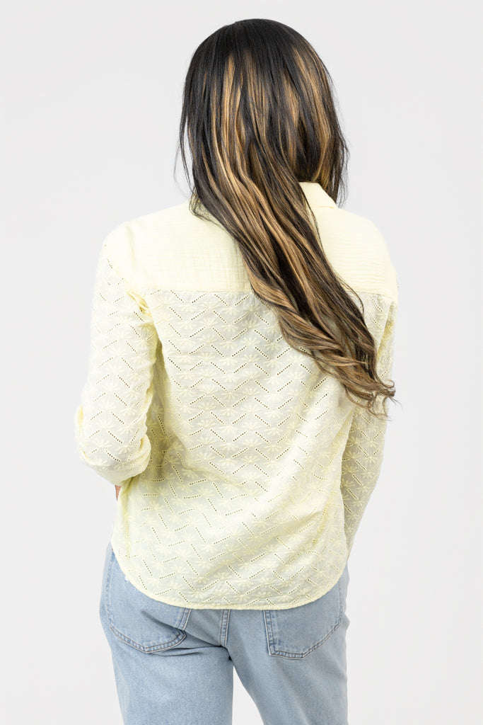 Lemonade Cotton Button Down Shirt