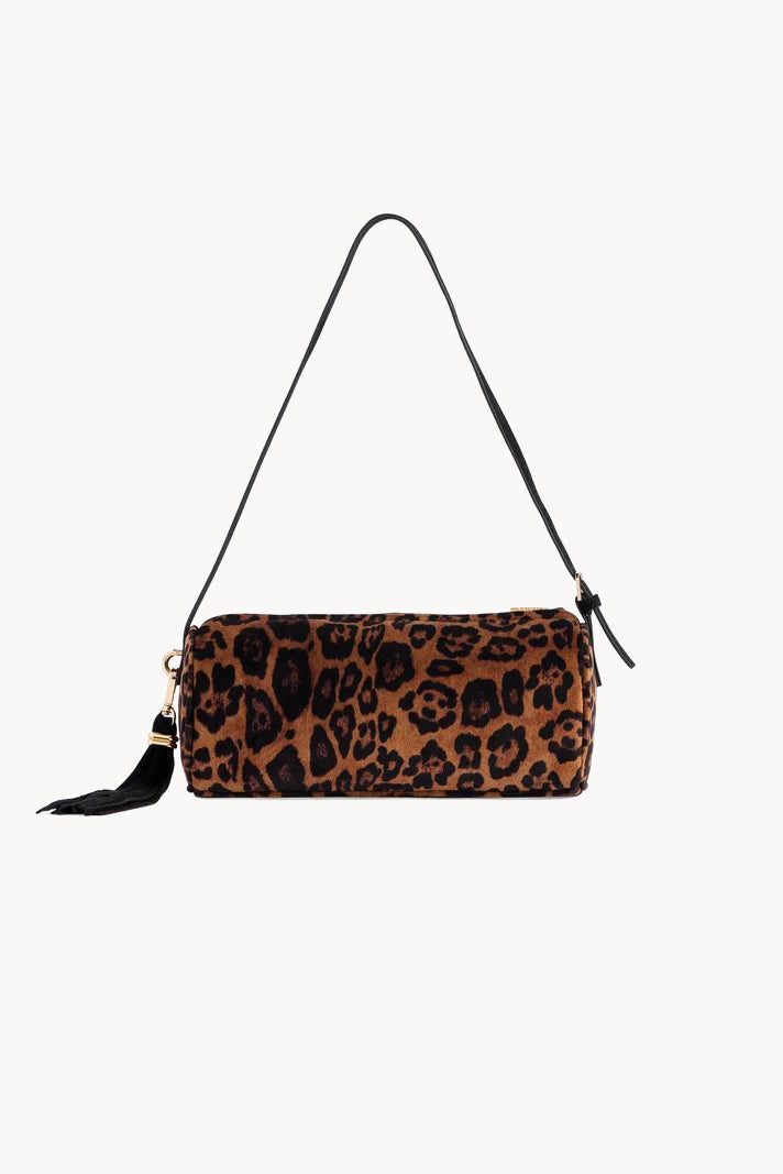 Leopard Kylie Barrel Shoulder Bag