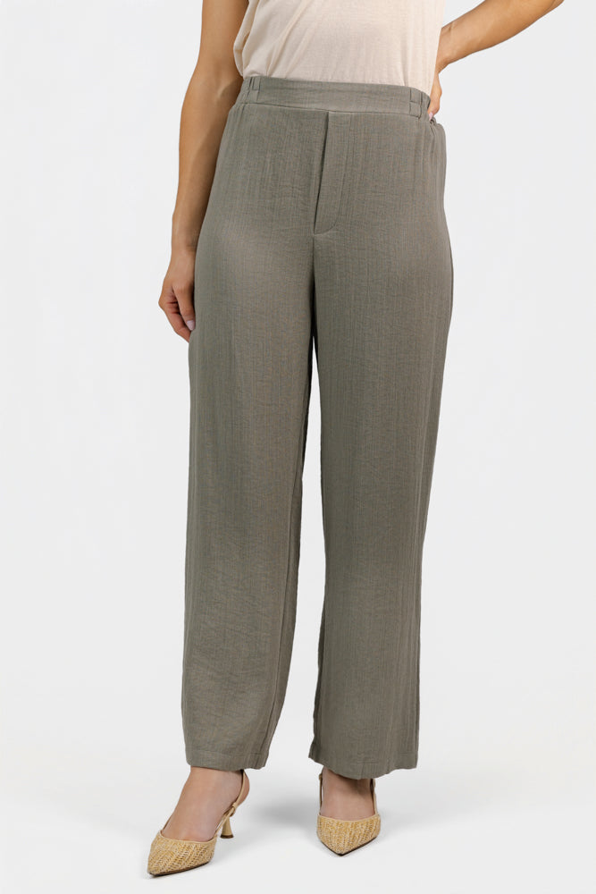 Light Khaki Wide Leg Pant