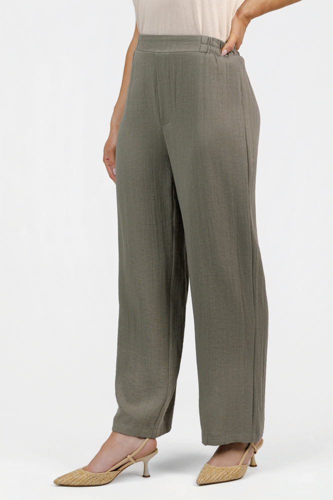 Light Khaki Wide Leg Pant