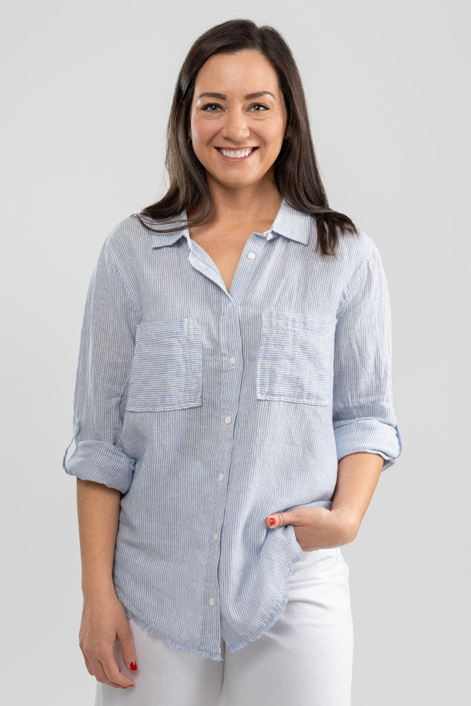Light Blue Pin Stripe Garcia Shirt