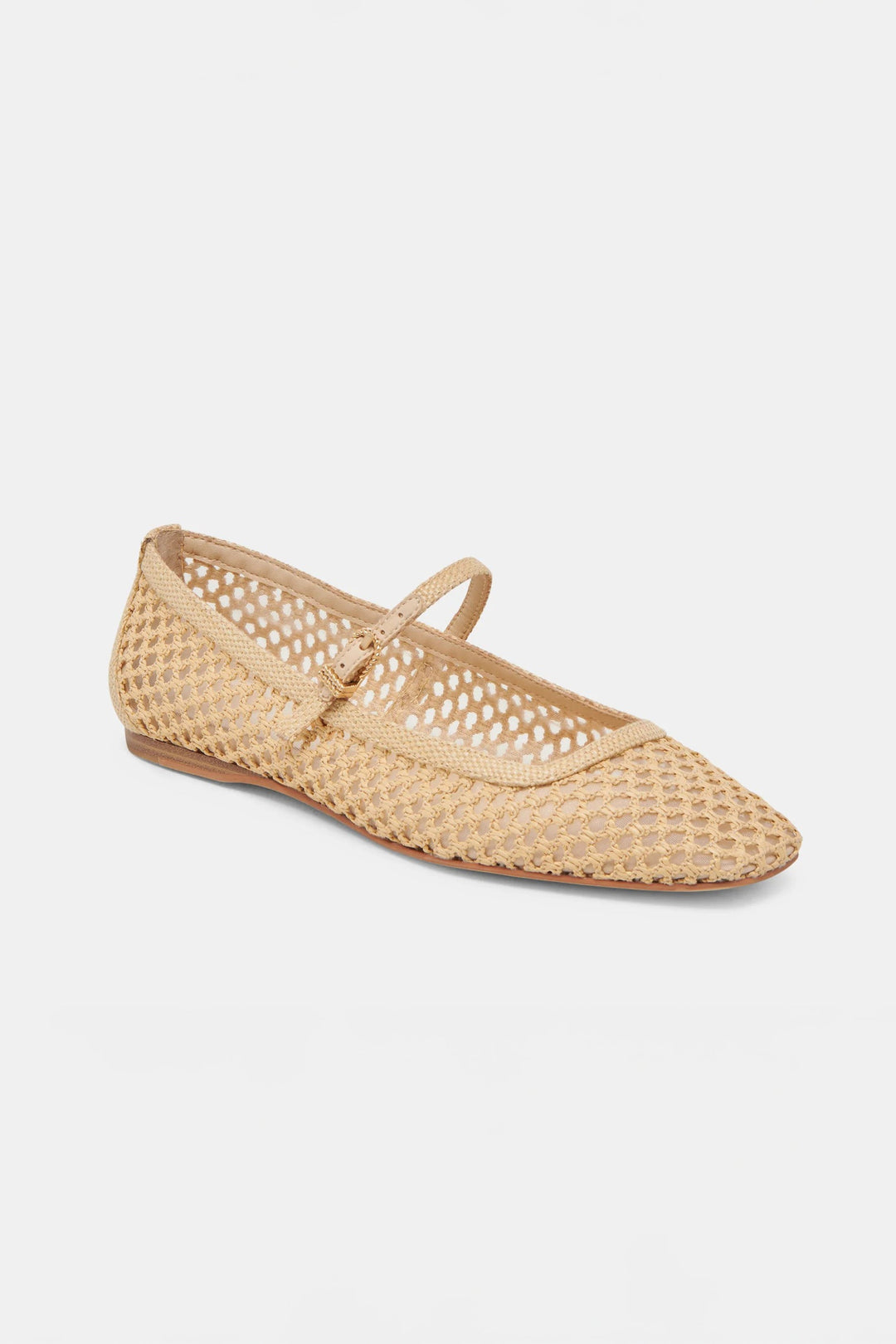 Light Natural Woven Raffia Reyes Ballet Flats