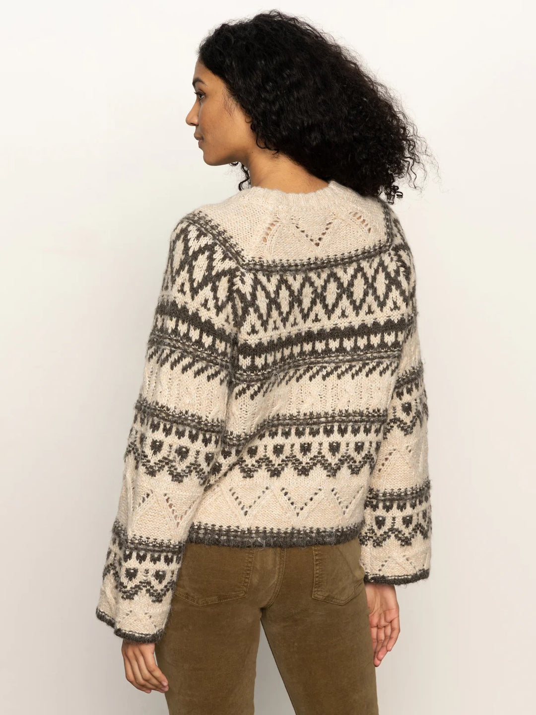 Light Oat Multi Fair Isle Sweater