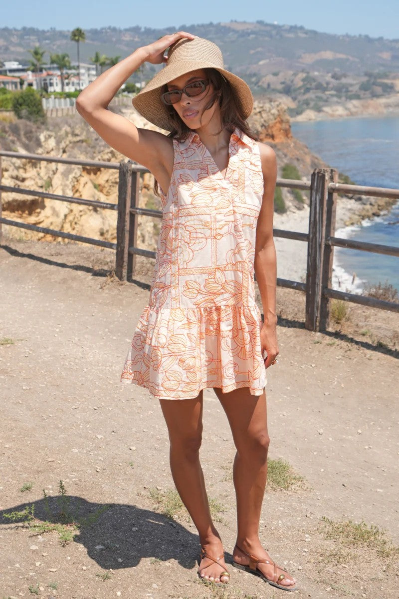 Light Orange Gemma Shirt Dress