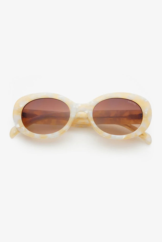 Light Pearl Aria Oval Sunglasses