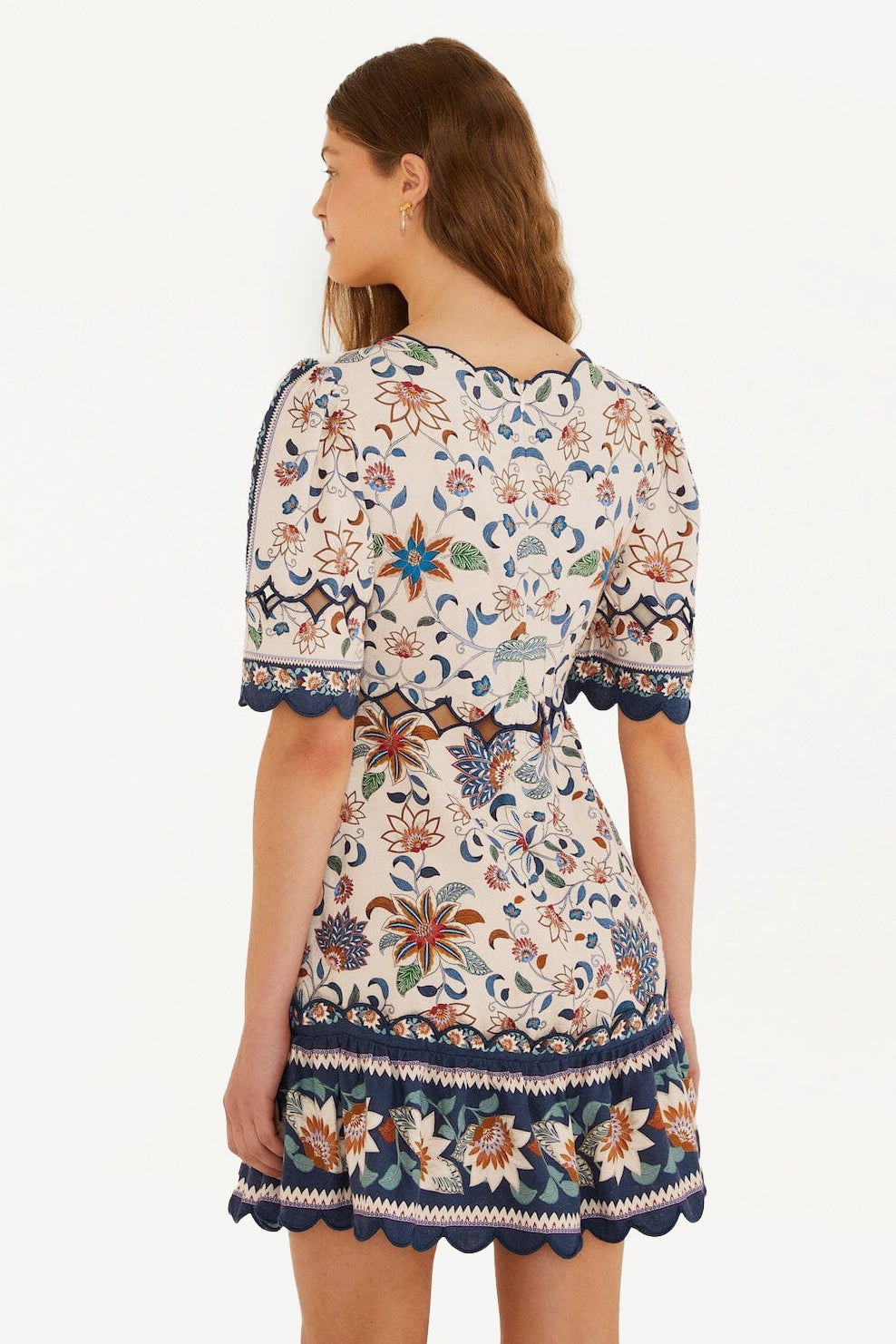 Light Pink Floral Delhi Tapestry Dress