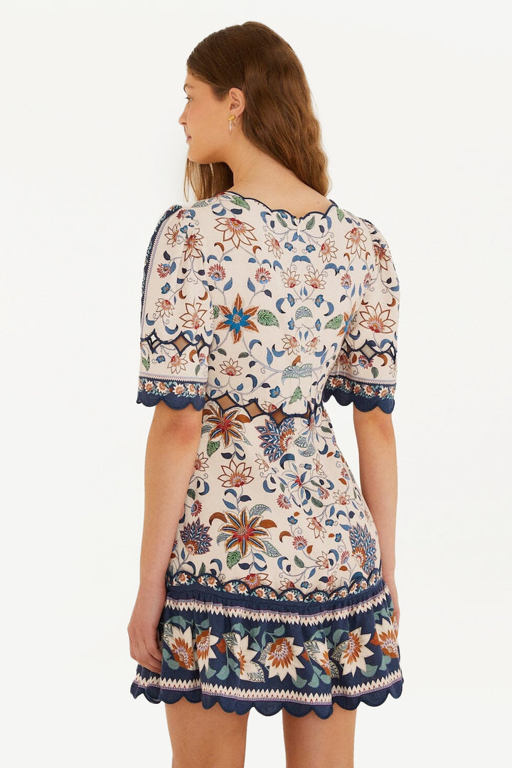 Light Pink Floral Delhi Tapestry Dress
