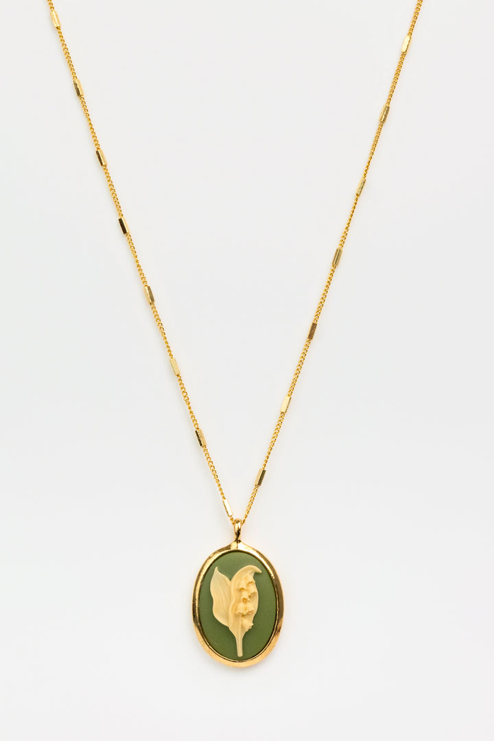 Lily Of The Valley Vintage Cameo Necklace