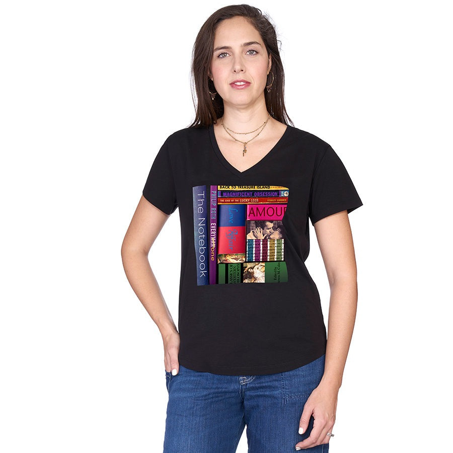 Love Affair Black V-Neck Viv T-Shirt