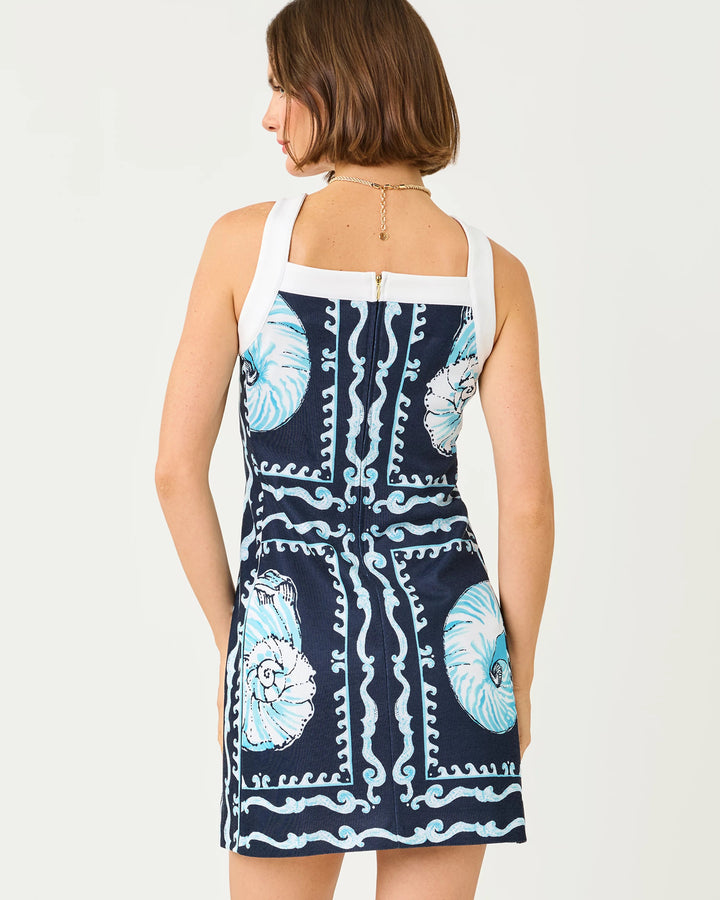 Low Tide Navy Shell Daffy Shift Dress