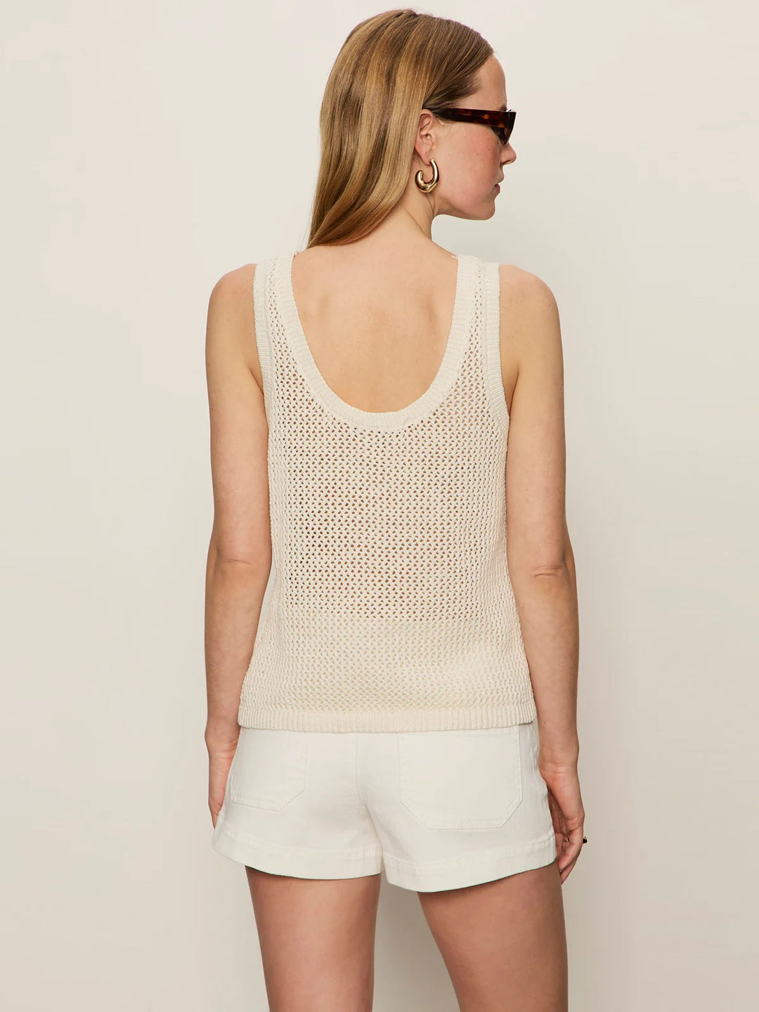 Macrame Mesh Stitch Sleeveless Top