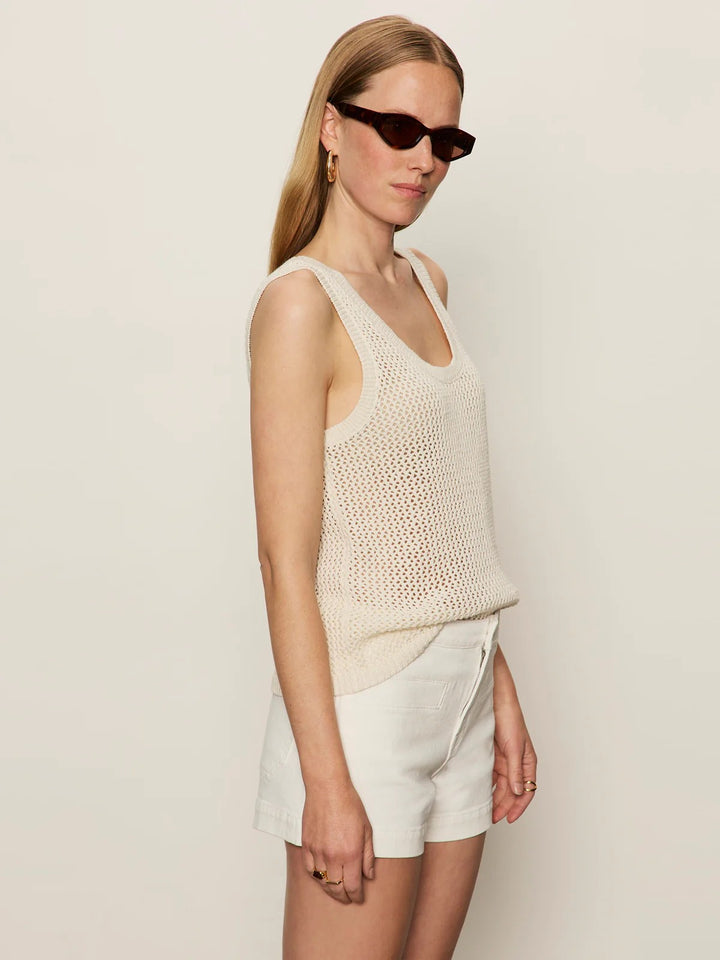 Macrame Mesh Stitch Sleeveless Top