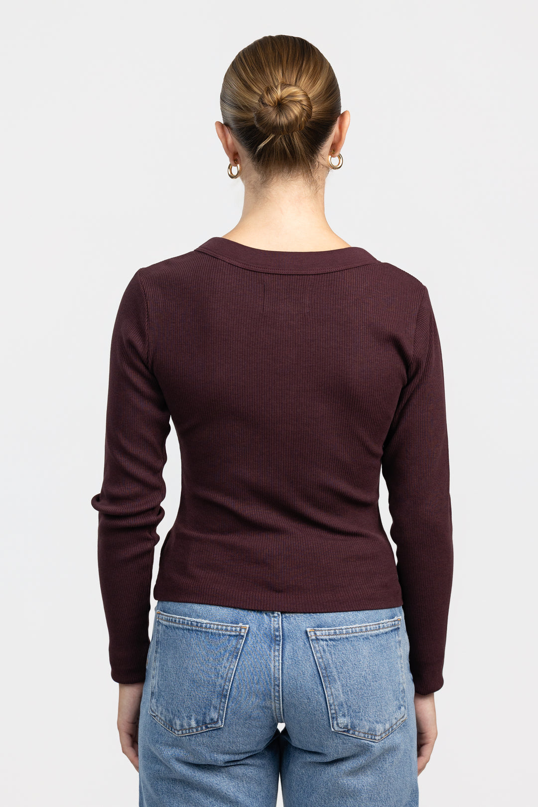 Mahogany Varra Henley Tee