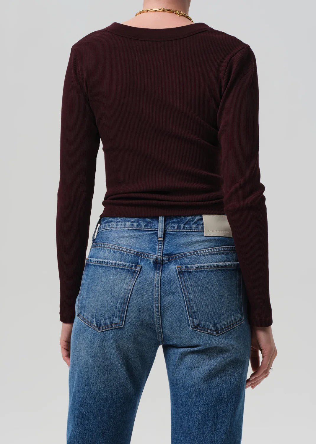 Mahogany Varra Henley Tee