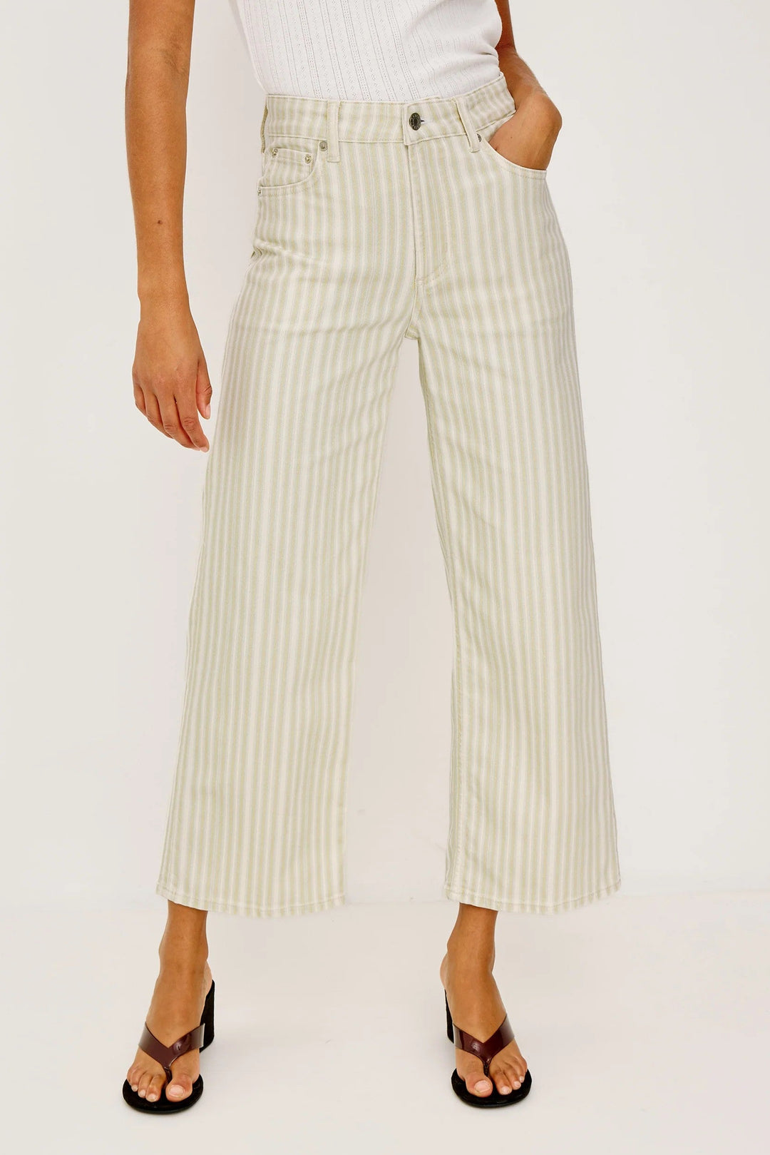 Malibu Stripe Getty Crop Jean