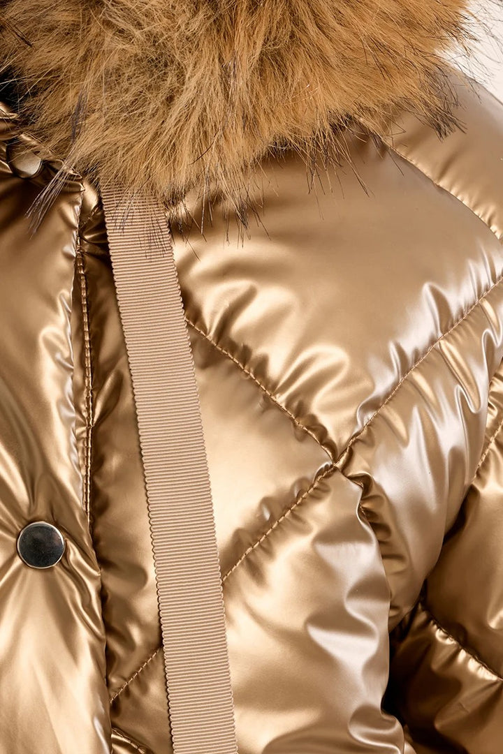 Mat Gold Padded Jacket