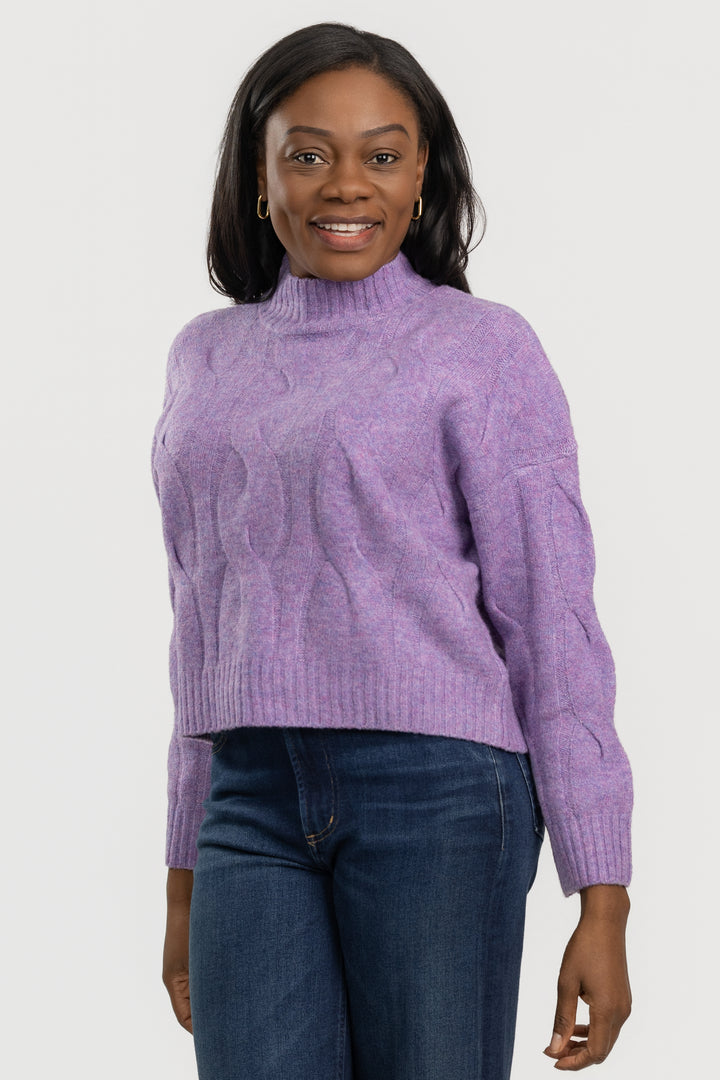 Mauve Cable Knit Sweater