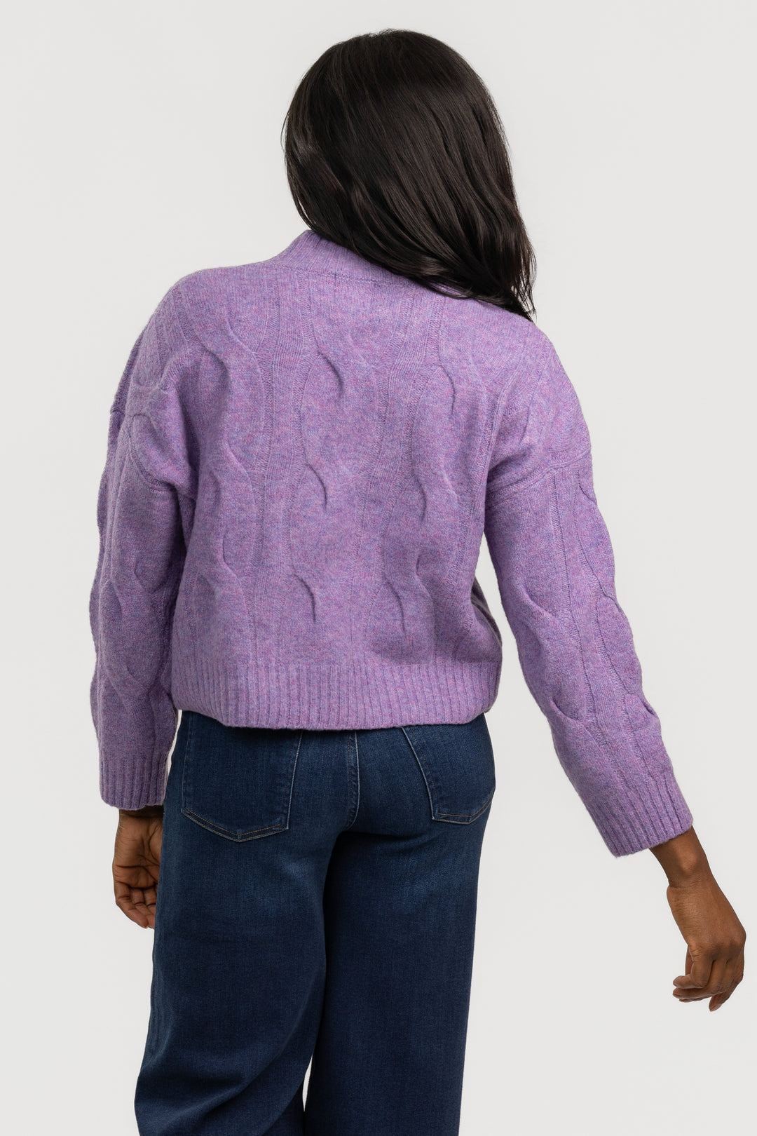 Mauve Cable Knit Sweater