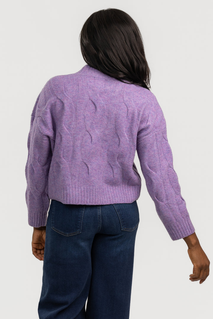 Mauve Cable Knit Sweater
