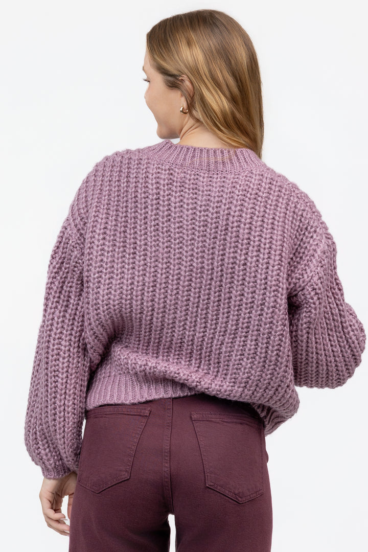 Mauve Loose Cardigan