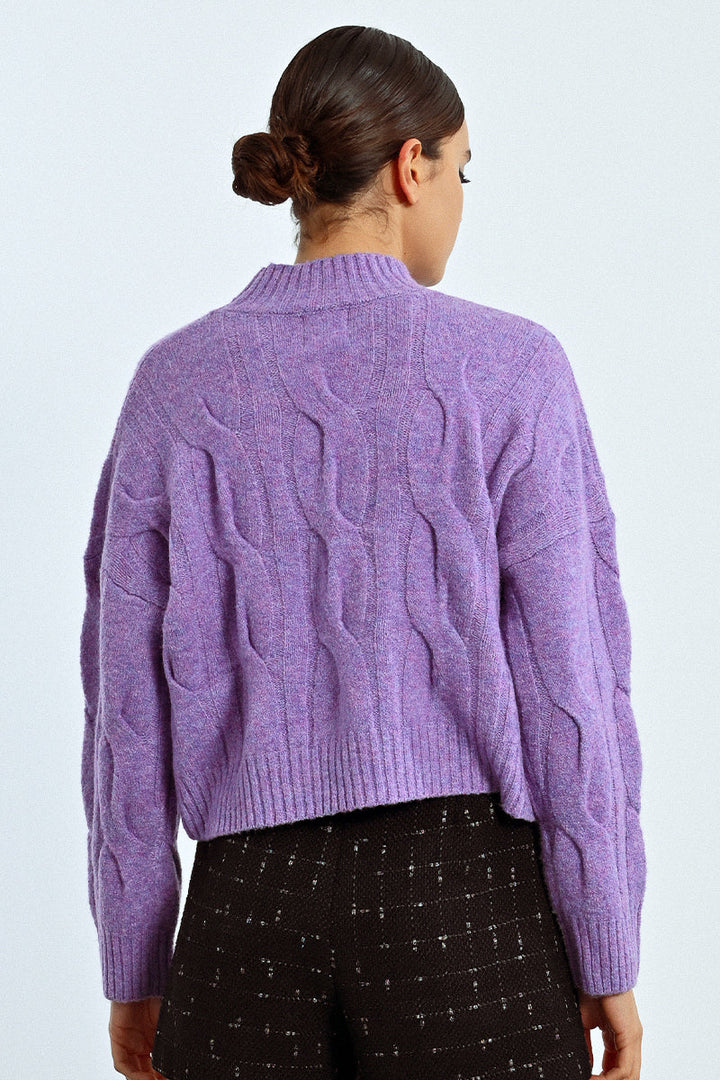 Mauve Cable Knit Sweater