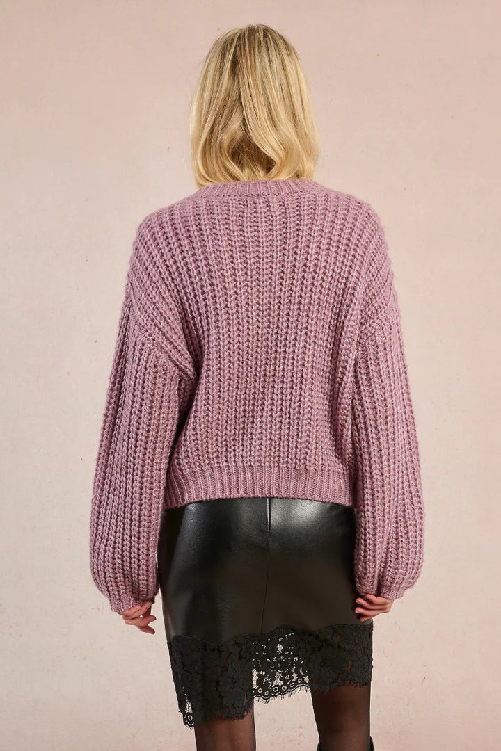Mauve Loose Cardigan