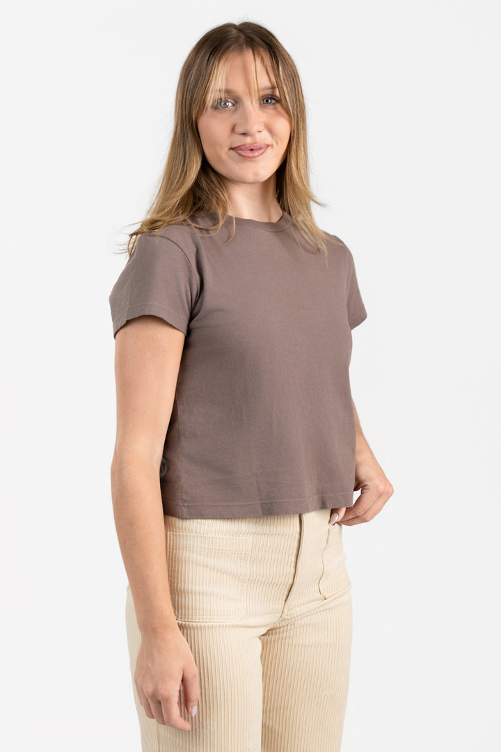 Mauvine Adine Shrunken Tee