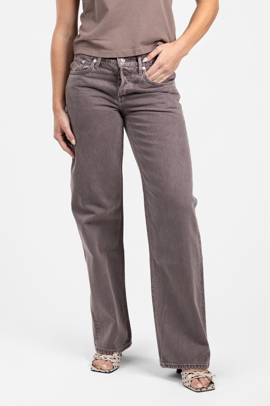 Mauvine Low Rise Loose Jean