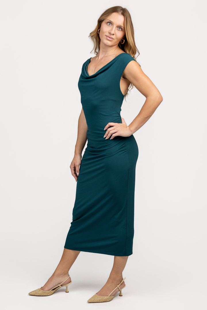 Midnight Teal Kalina Dress