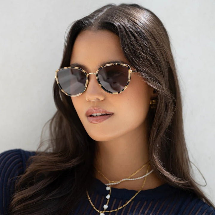 Milky Tortoise Luna Cat-Eye Sunglasses