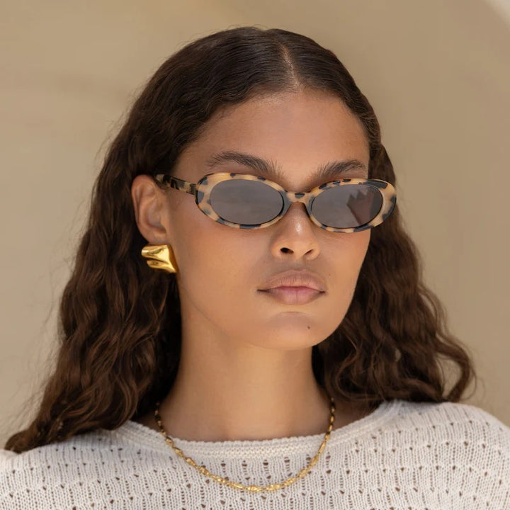 Milky Tortoise Mimi Oval Sunglasses