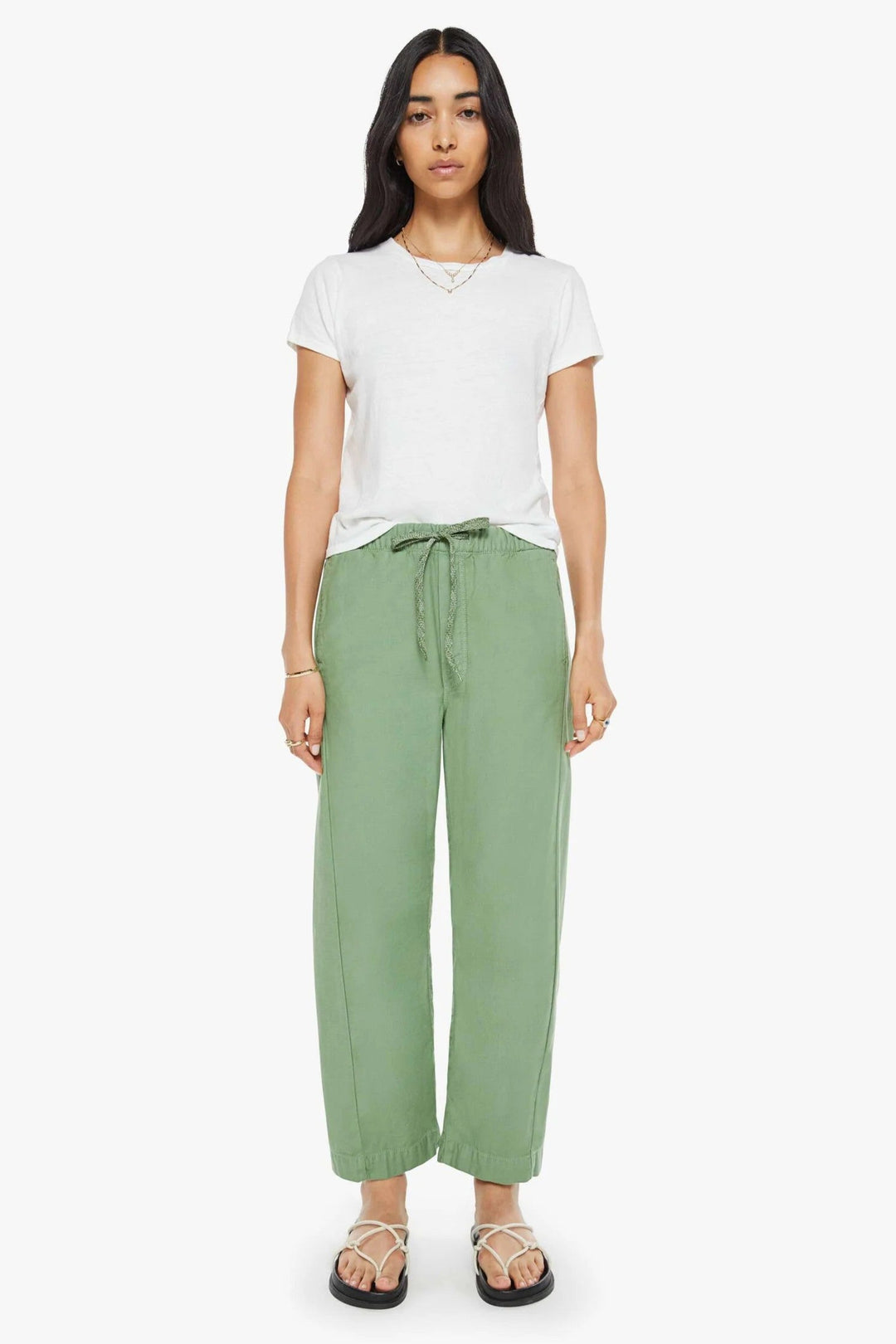 Mineral Green The Drawn Half-Pipe Ankle Jean