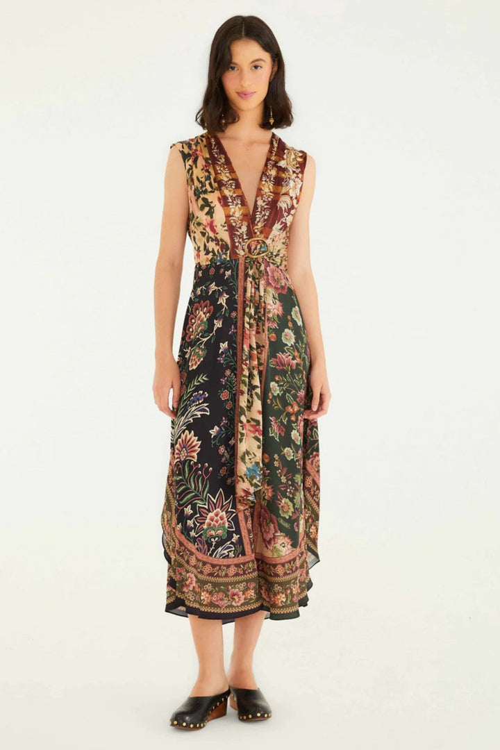 Mixed Winter Garden Maxi Dress