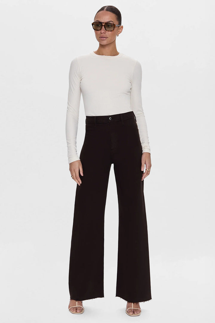 Mocha High Rise Wide Leg Penny Jean