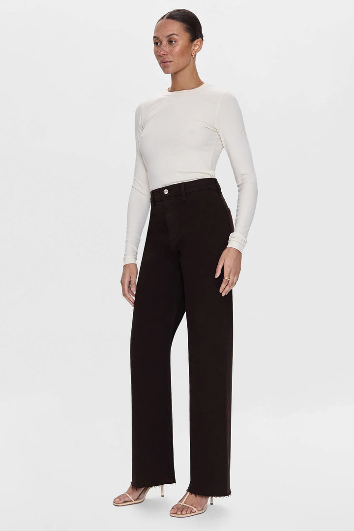 Mocha High Rise Wide Leg Penny Jean