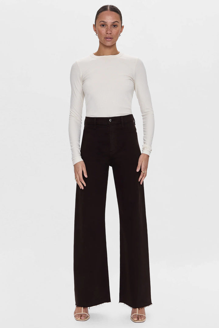 Mocha High Rise Wide Leg Penny Jean