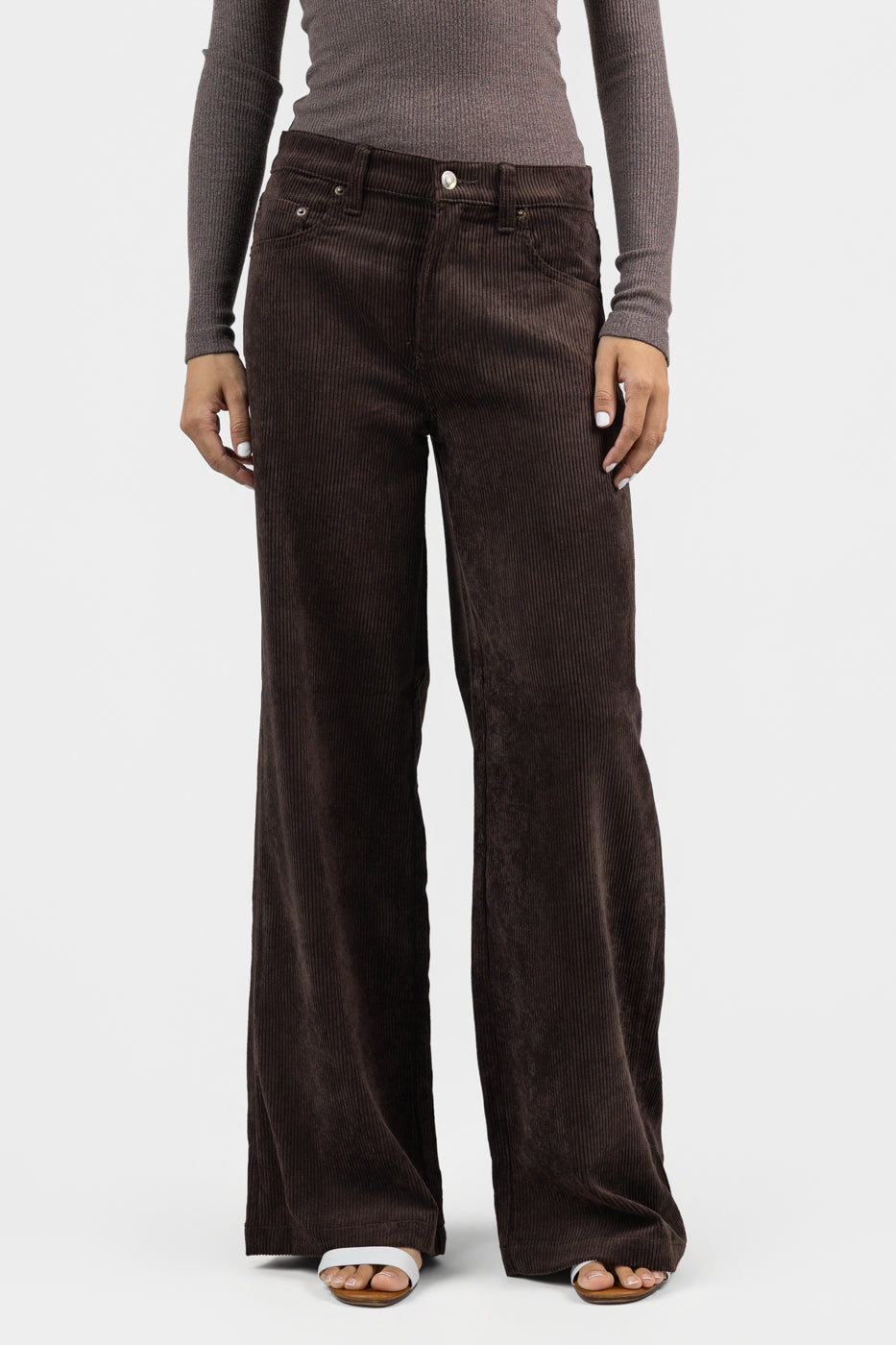 Mocha Low Slung Palazzo Jadyn Jean