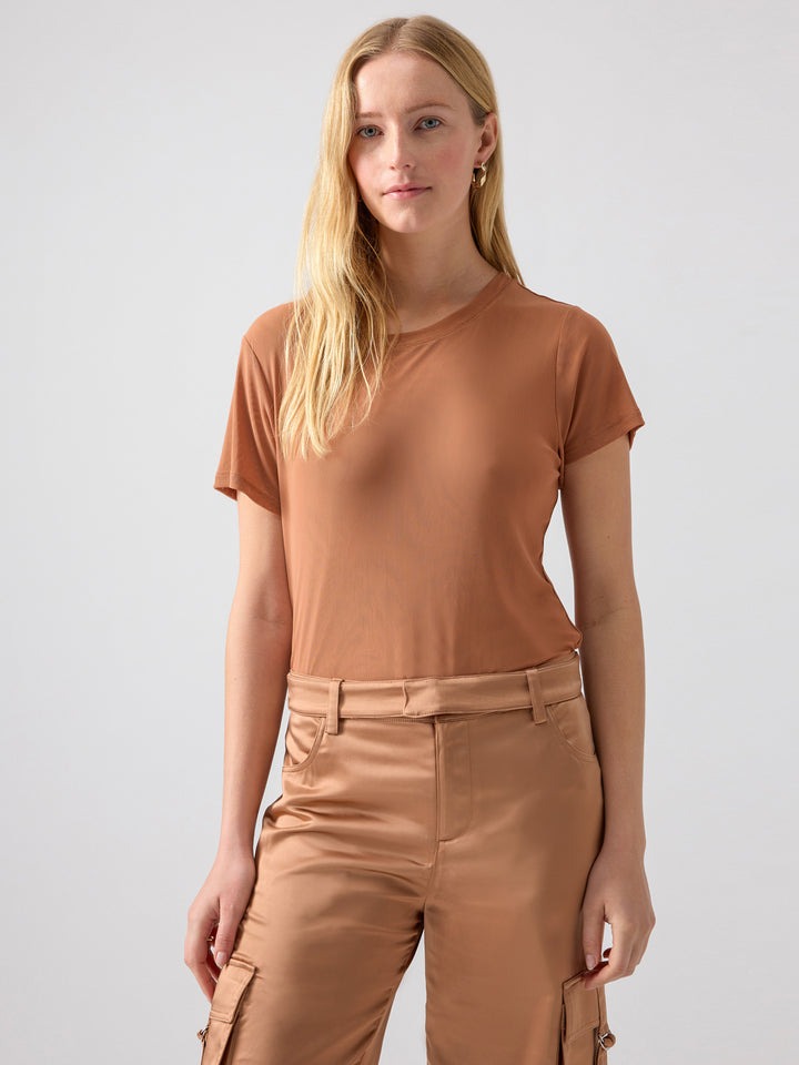 Mocha Mousse Perfect Mesh T-Shirt