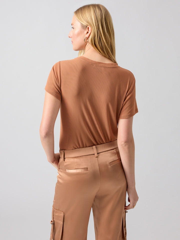 Mocha Mousse Perfect Mesh T-Shirt