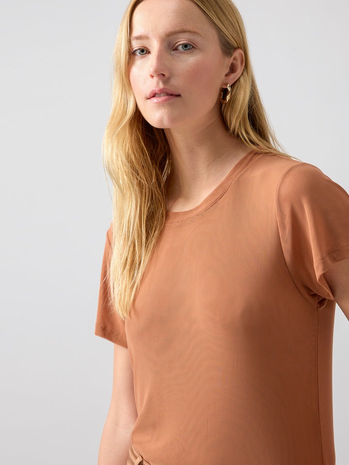 Mocha Mousse Perfect Mesh T-Shirt