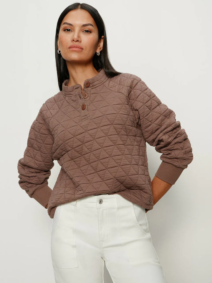 Morel Quilted Sweatshirt