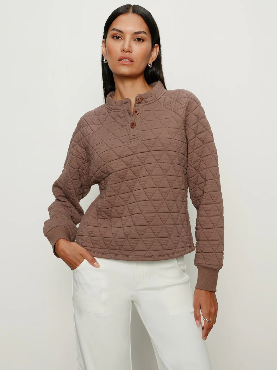 Morel Quilted Sweatshirt