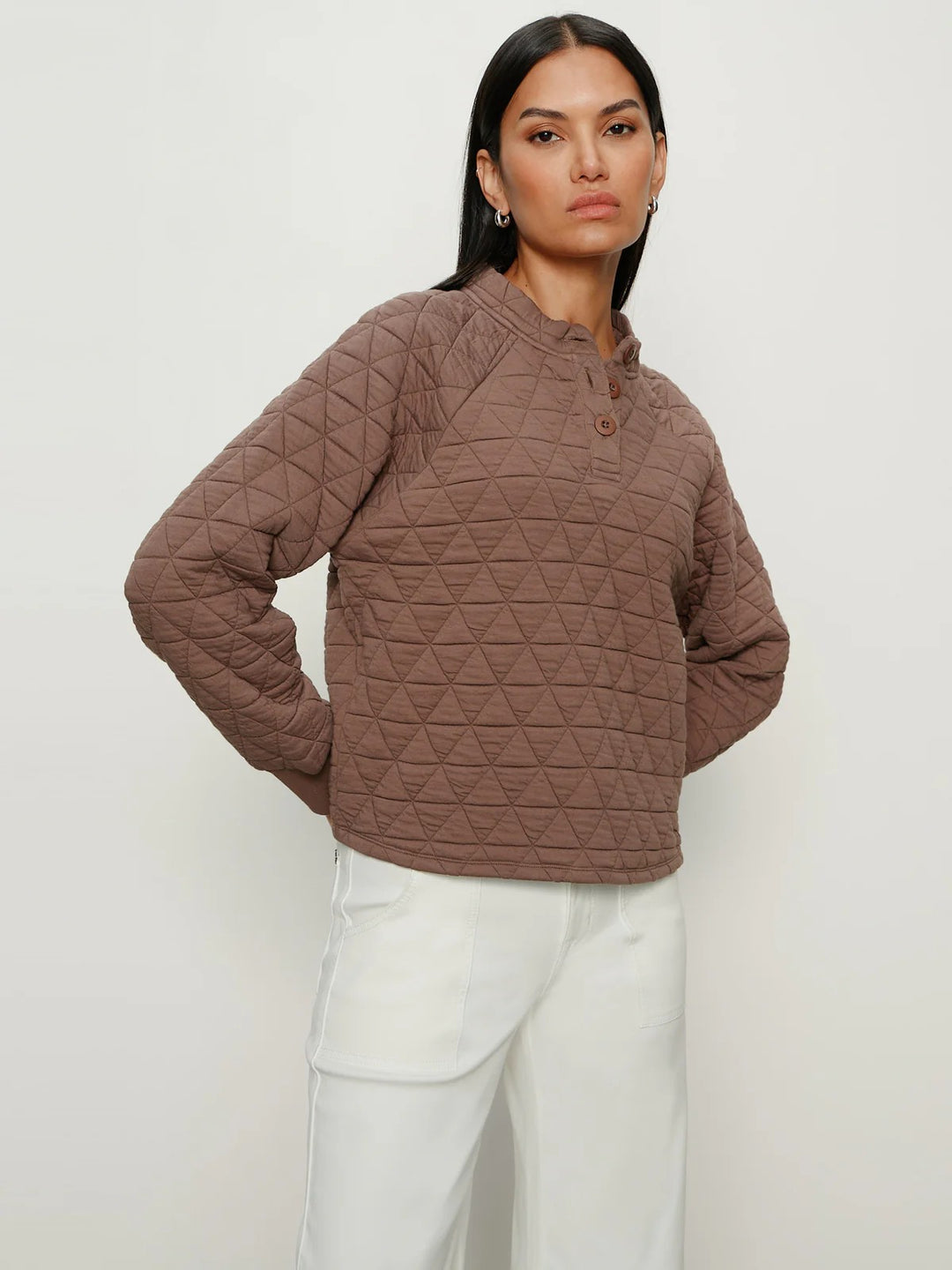 Morel Quilted Sweatshirt