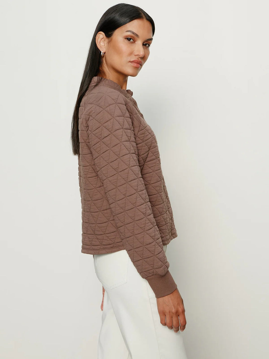 Morel Quilted Sweatshirt