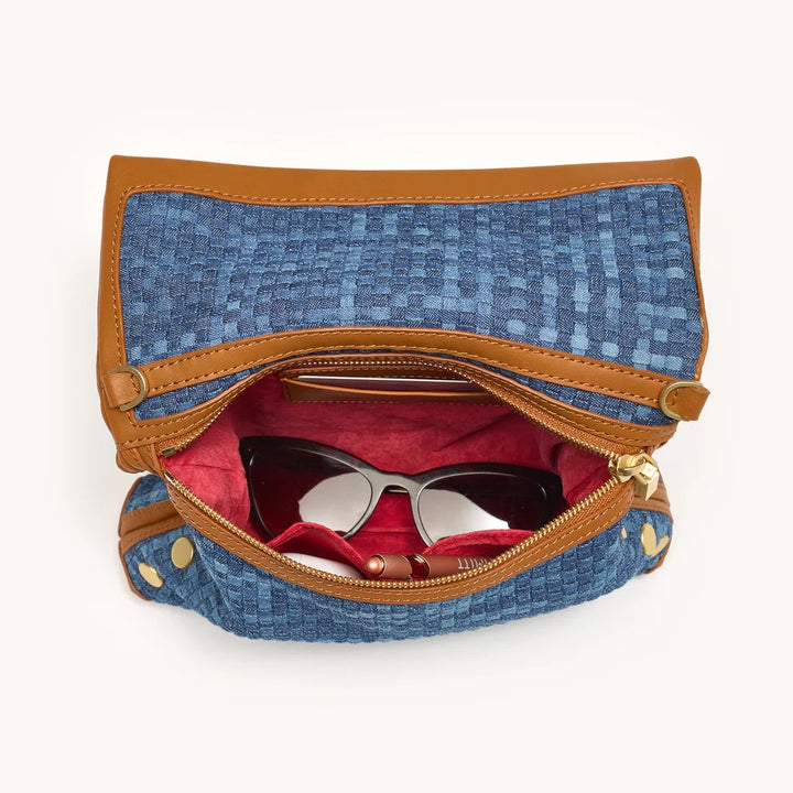 Mosaic Denim Brushed Gold VIP Medium Crossbody Bag