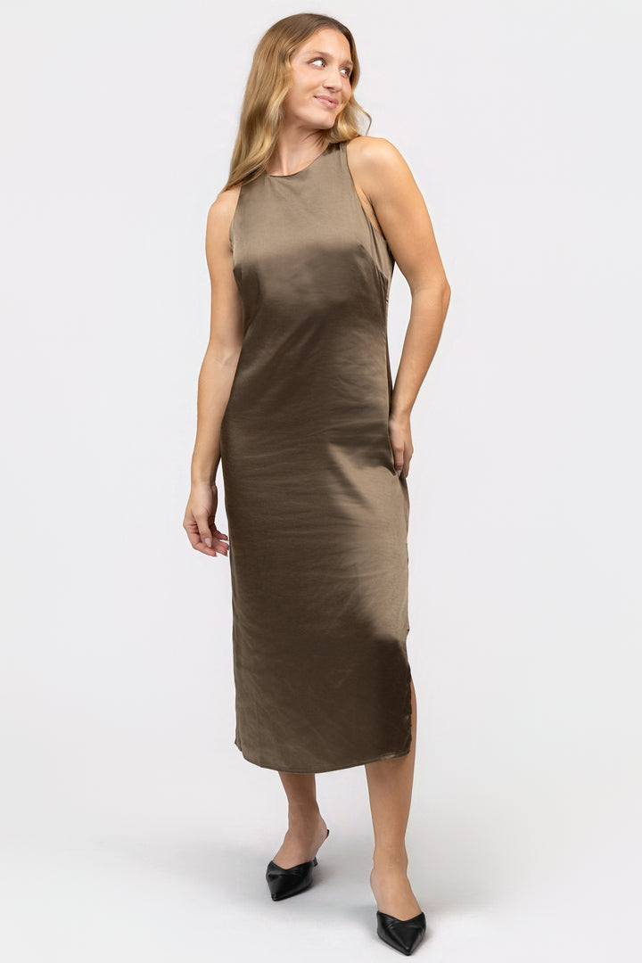 Moss Green Trina Midi Dress