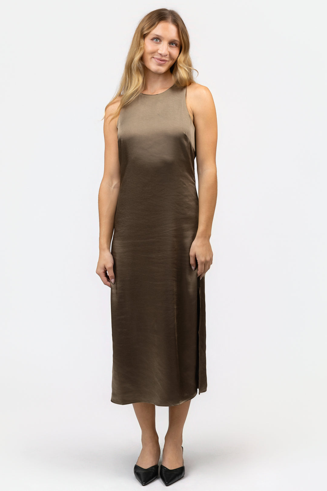 Moss Green Trina Midi Dress