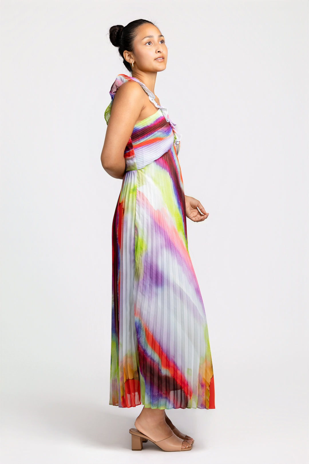 Pleated Cova Midi Dress