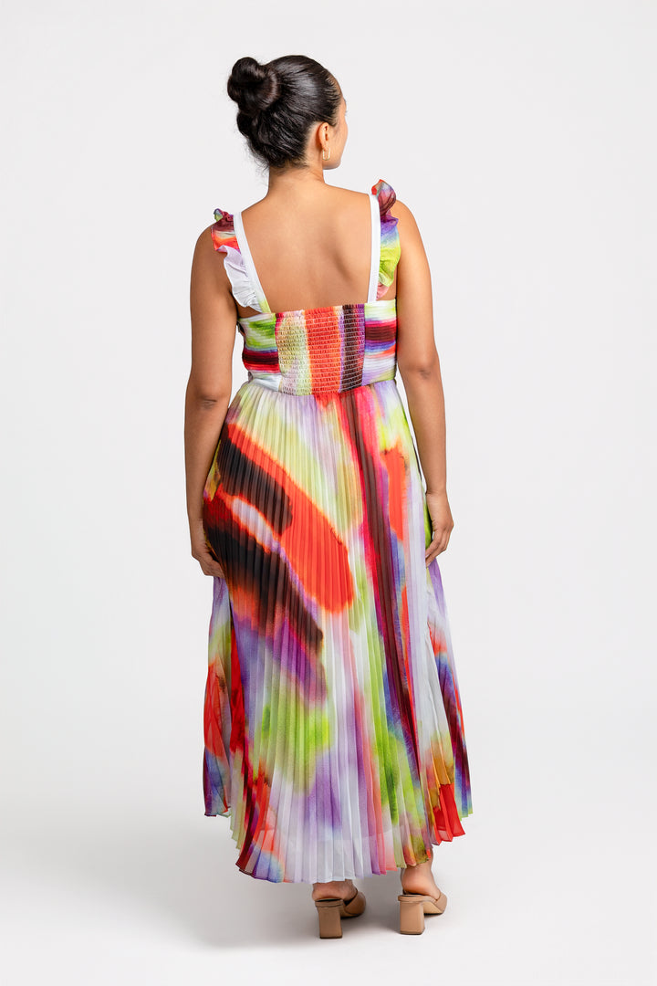 Pleated Cova Midi Dress